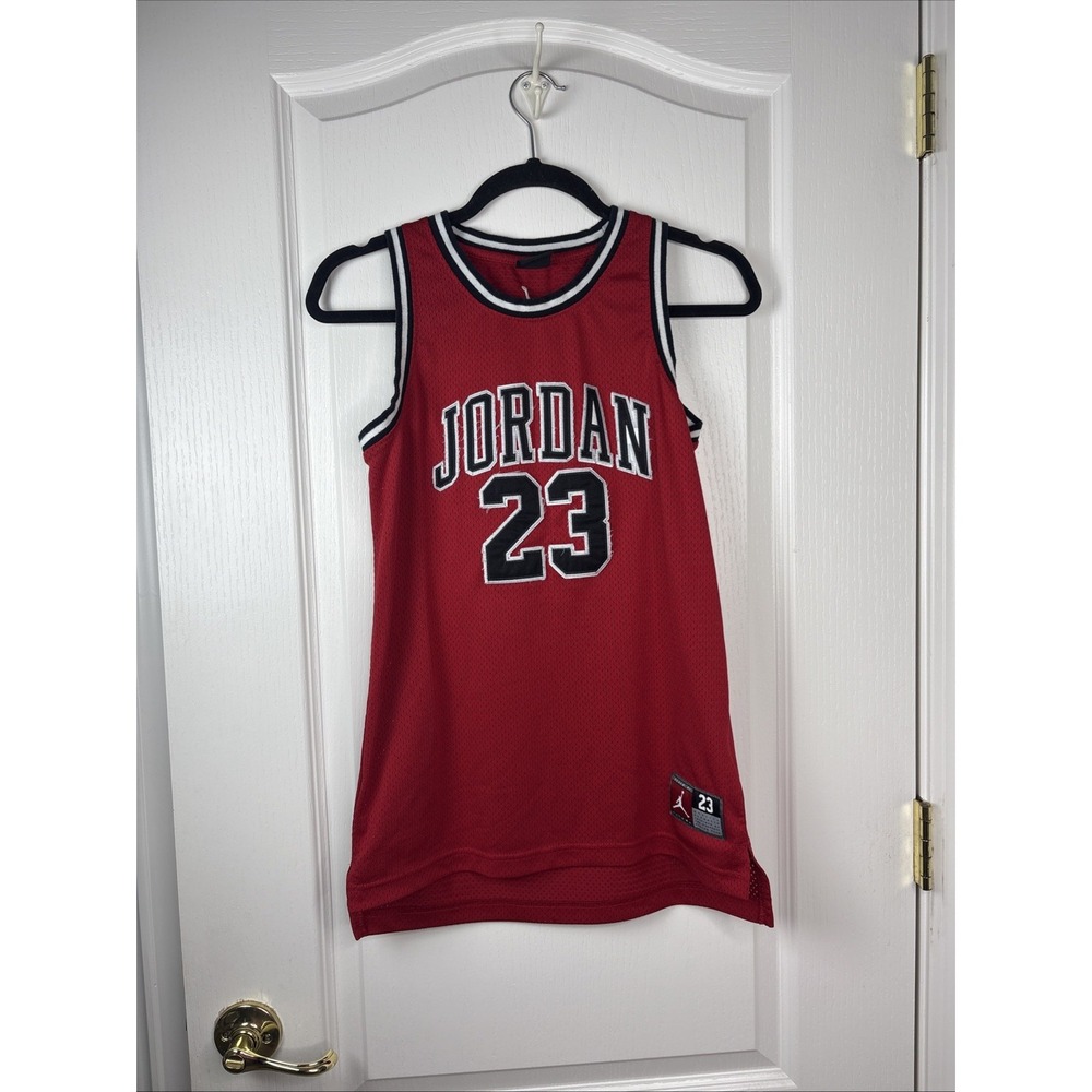 Jordan Brand 23 Jersey Youth L Boys Red Black Stitched Jumpman Basketball Tank